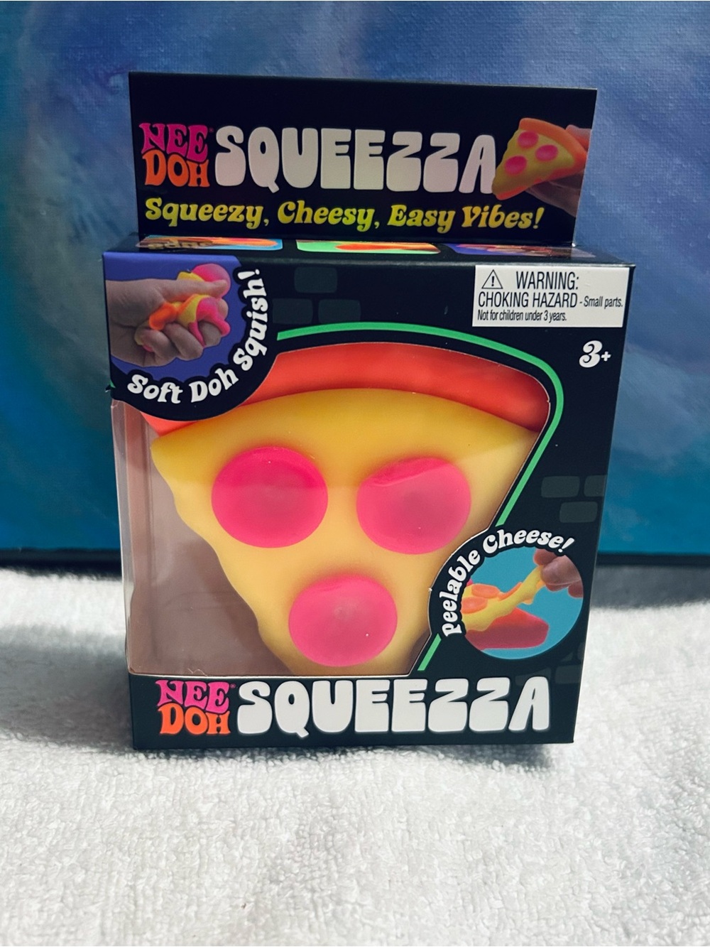 NeeDoh Squeeza Pink Pepperoni Pizza Squishy Toy